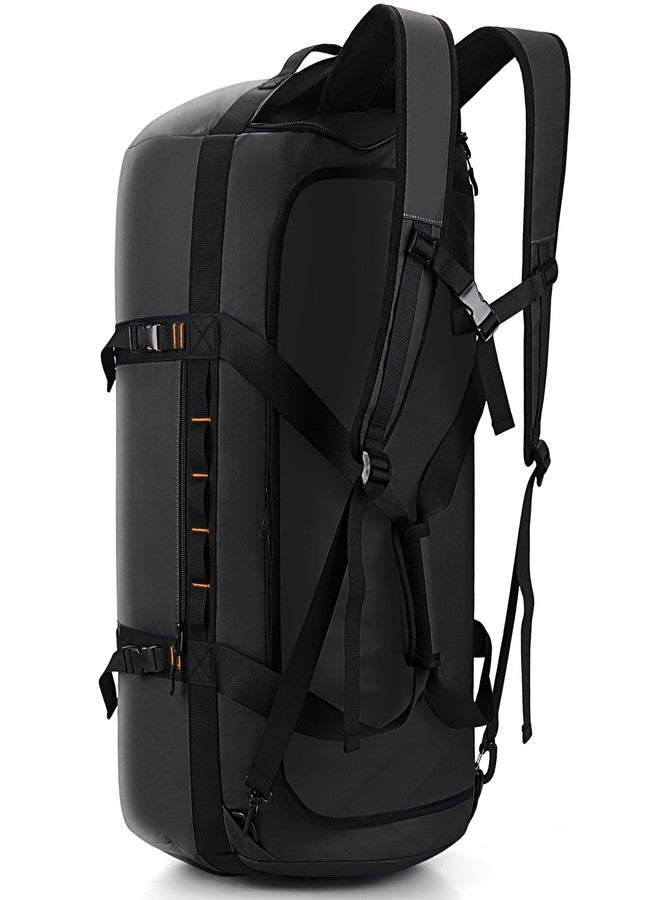 Hulongo 40L/60L/90L Large Waterproof Duffle Bag Backpack for Men, Mens Duffel Backpack Bags for Traveling, Heavy Duty (Black, 90l) - Image 1